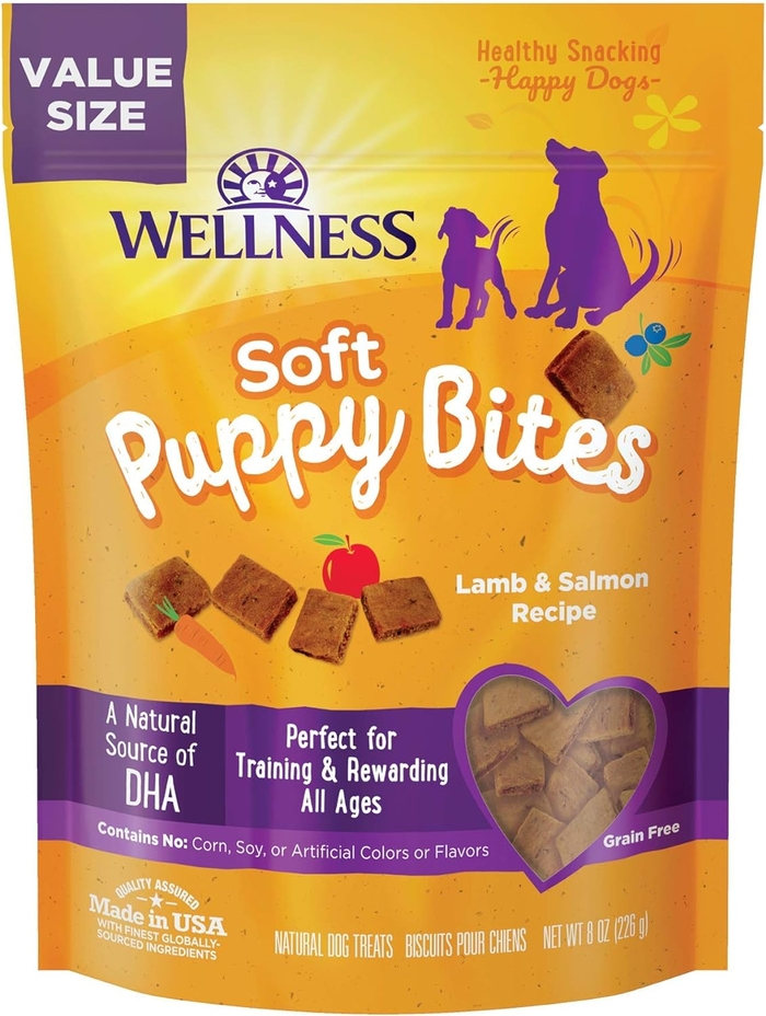 Wellness Crunchy Puppy Bites Natural Grain-Free Treats for Training