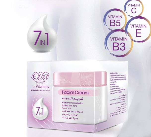 Eva facial cream 7 in 1 Єва крем для обличчя зволожуючий з вітамінами