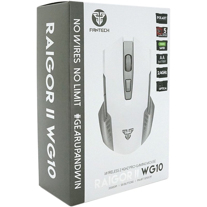 Бездротова миша Fantech WG10 Raigor II (2000dpi 30ips/10g) White
