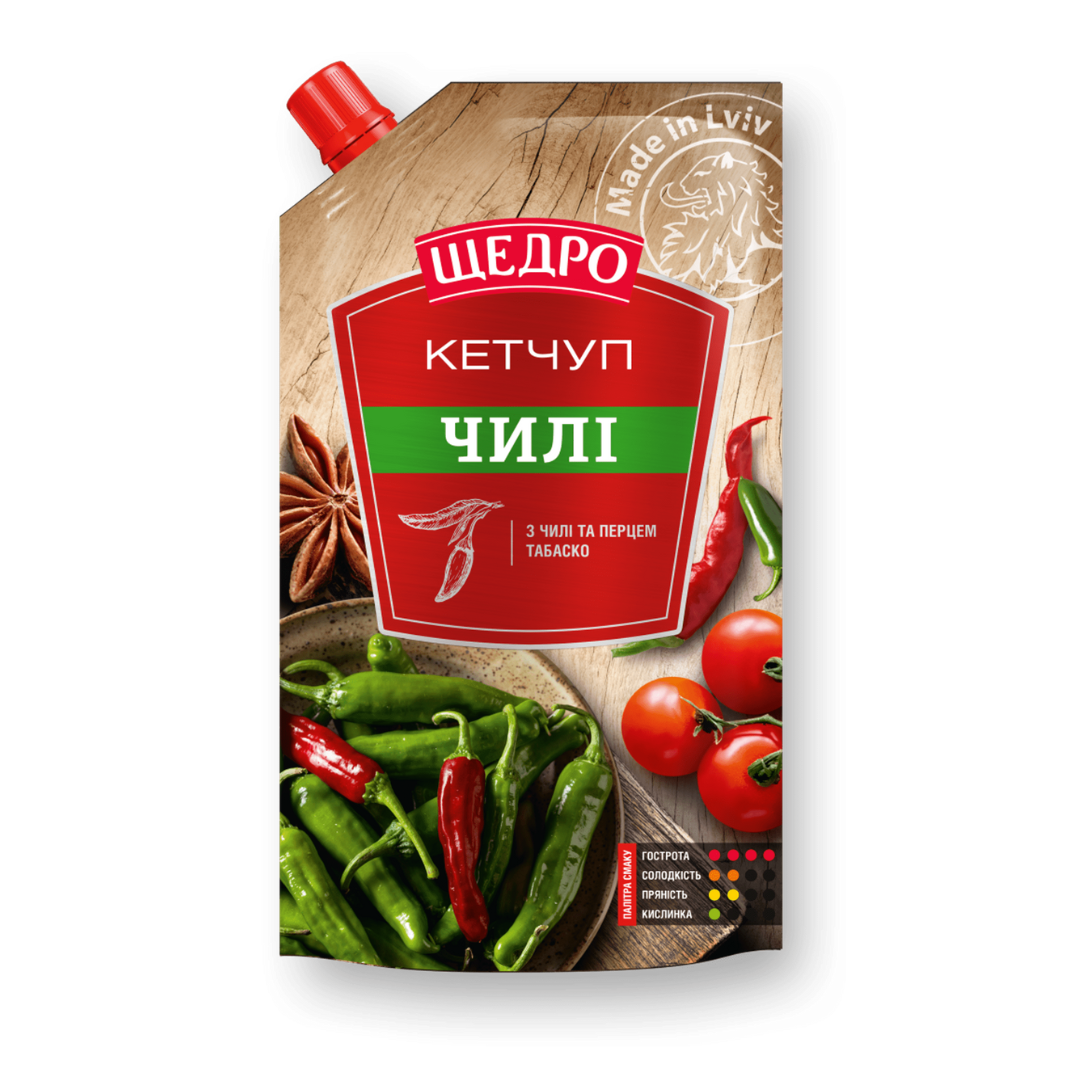 🇺🇦 "SCHEDRO" Ketchup chili, 250 g.