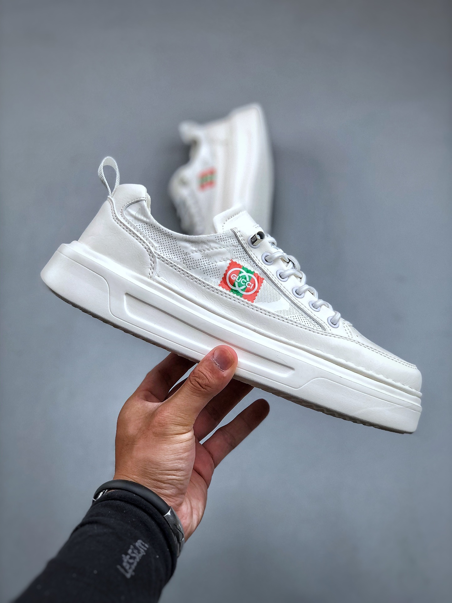 Gucci Leather trimmed sneakers