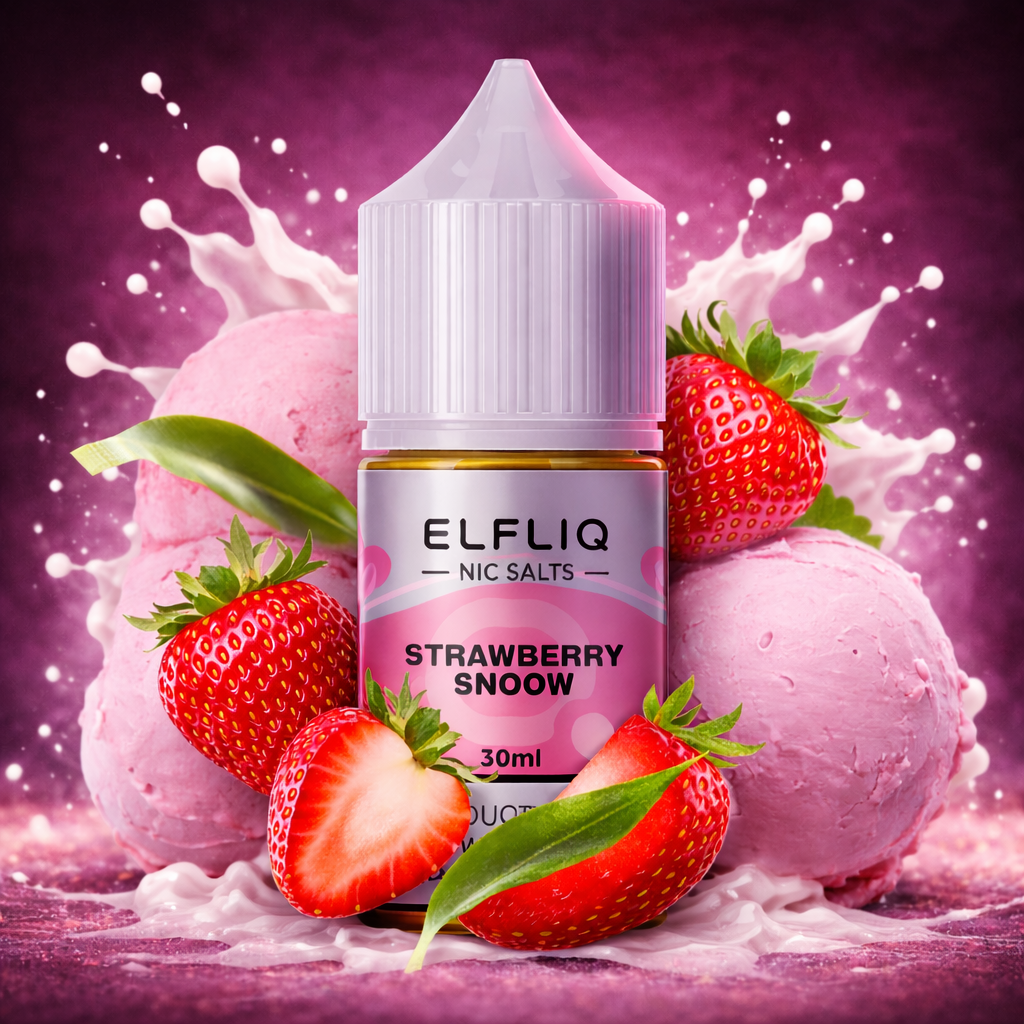 Eӏf Liq 30ml Strawberry Snoow ( Полуничне Морозиво )