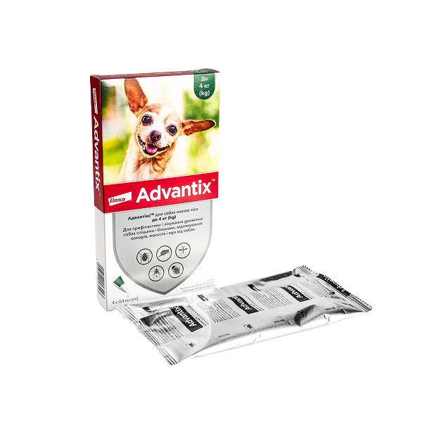 Краплі Адвантікс інсектоак. д/собак   до 4кг піп. №4