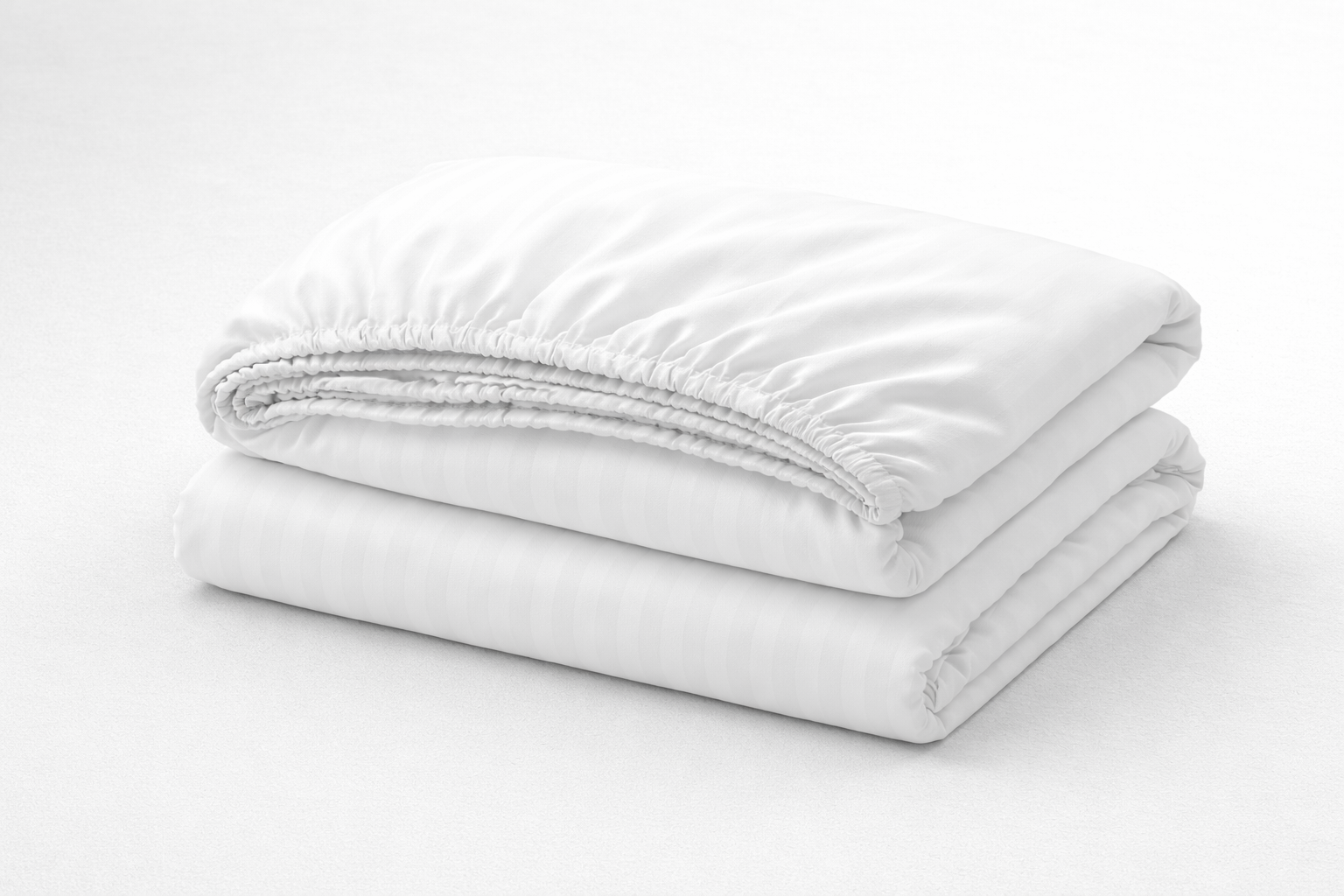 Простирадло на гумці страйп сатін "Білий сніг"