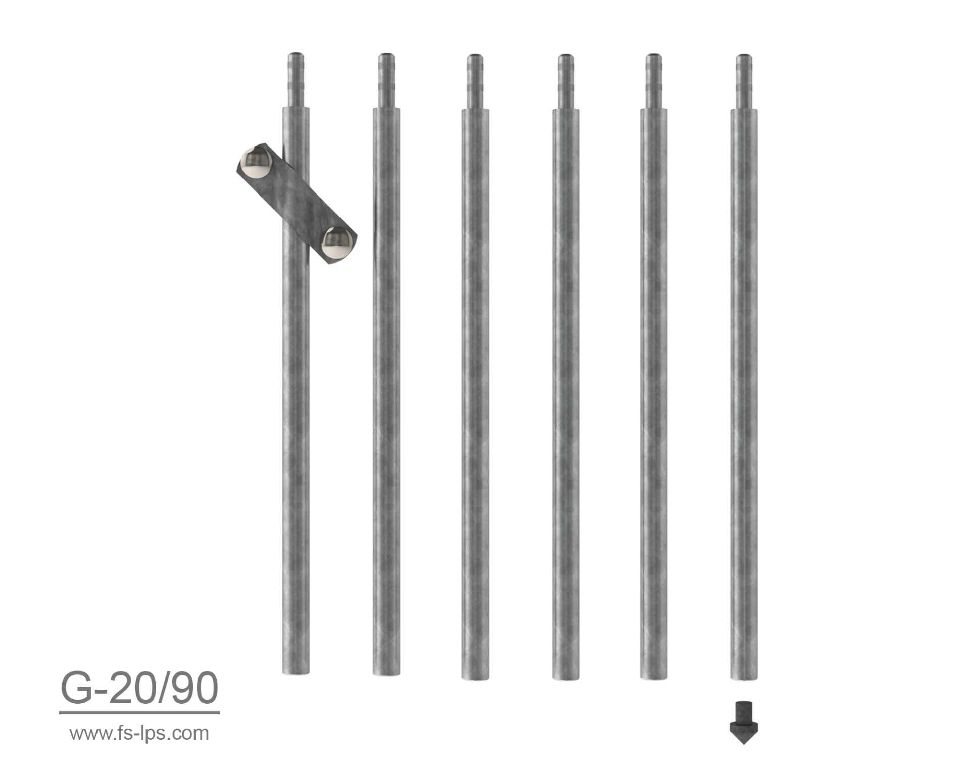 Комплект заземлення FS G-20/90 OC, 9 м, оцинкований Ø20 мм