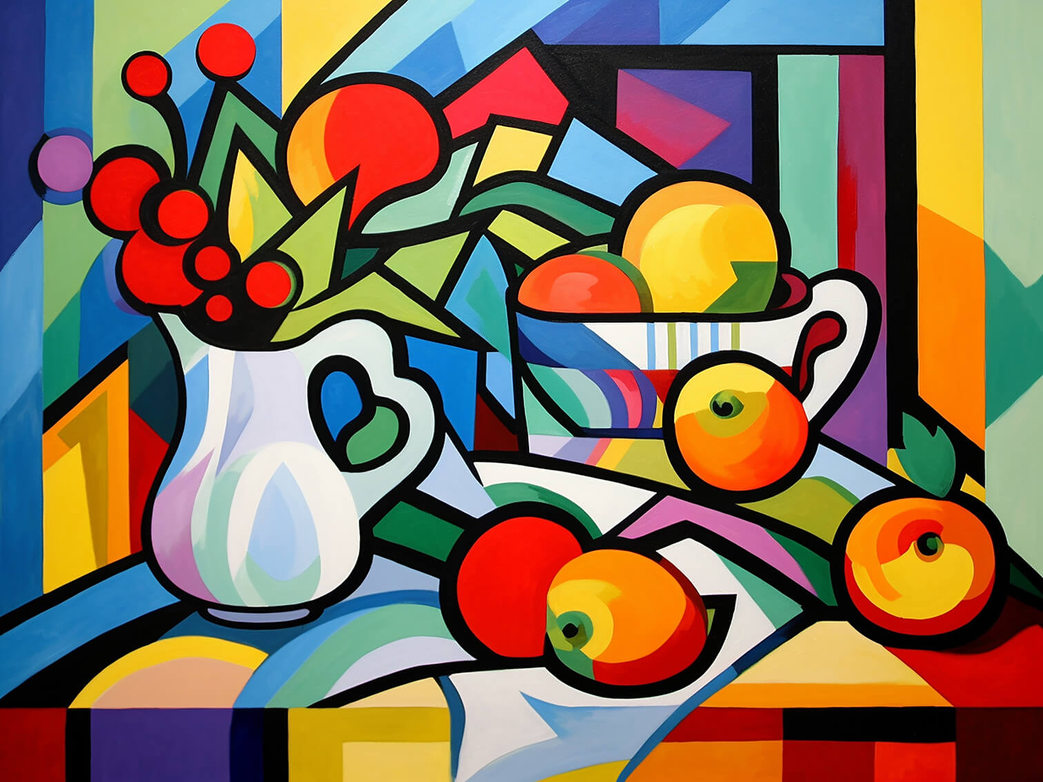 Abstract Still-life XXIII, 60x80 cm, original acrylic painting on canvas