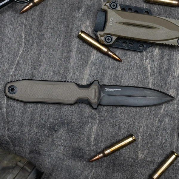 Оригінальний тактичний ніж "SOG Pentagon FX Covert" від американського преміум бренду "SOG".