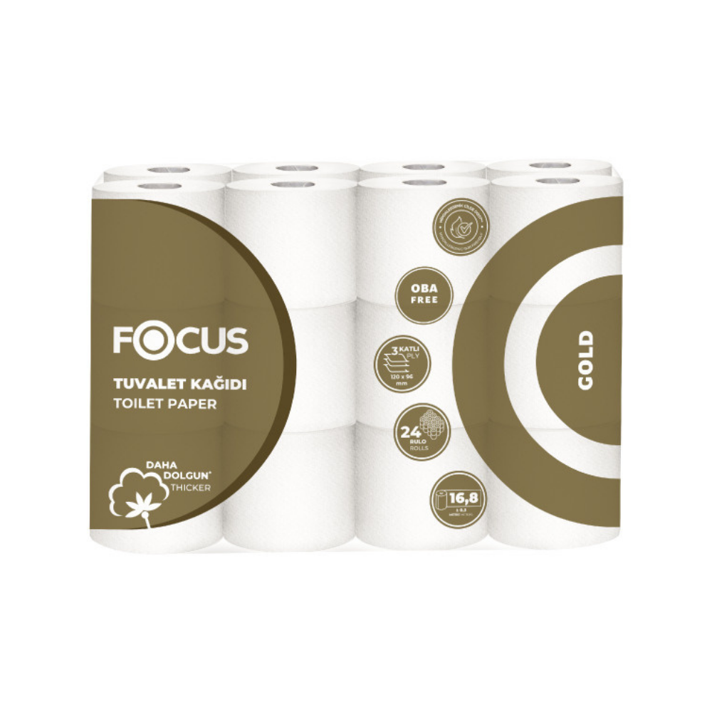 Туалетний папір FOCUS GOLD, 16.8 м, 3 шар, 24 рул/уп