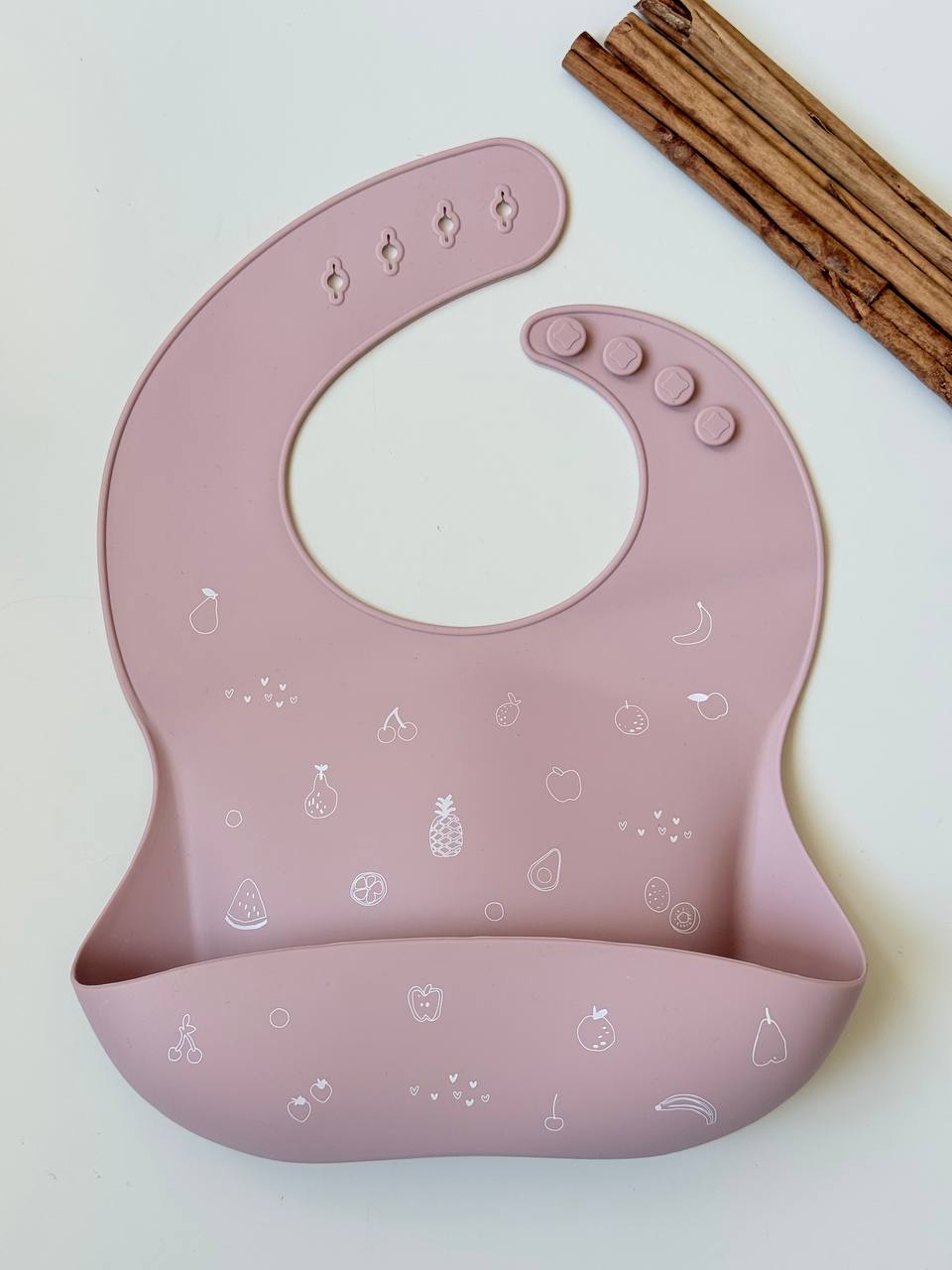 Нагрудник з литим принтом "Фрукти"