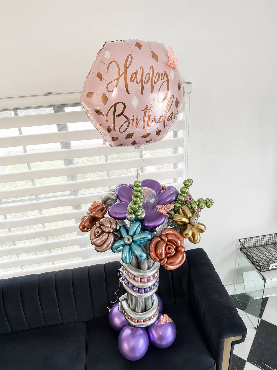 Floral Birthday Balloon Bouquet