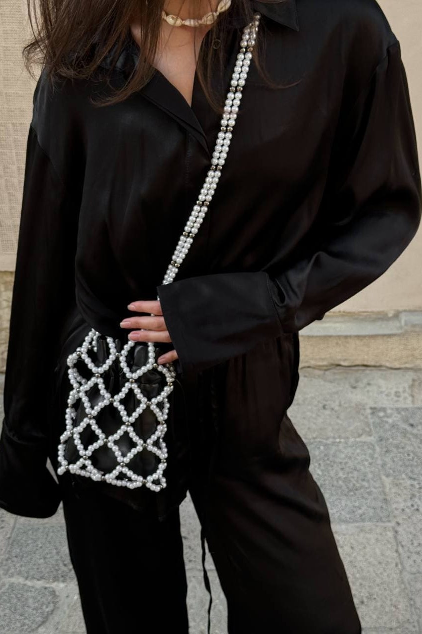 PHONE-bag white pearl