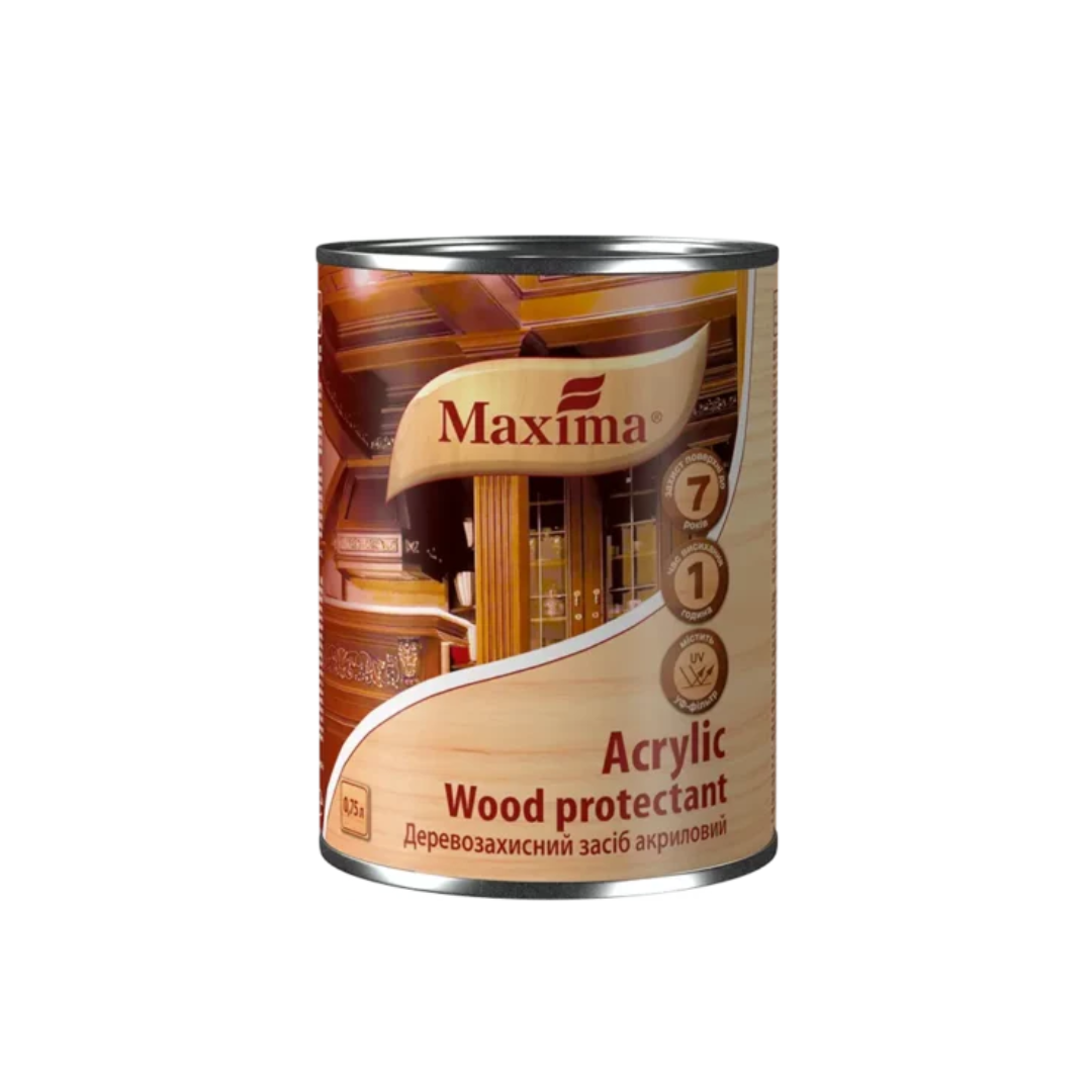 Деревозахисний засіб акриловий білий TM Maxima 0.75 л