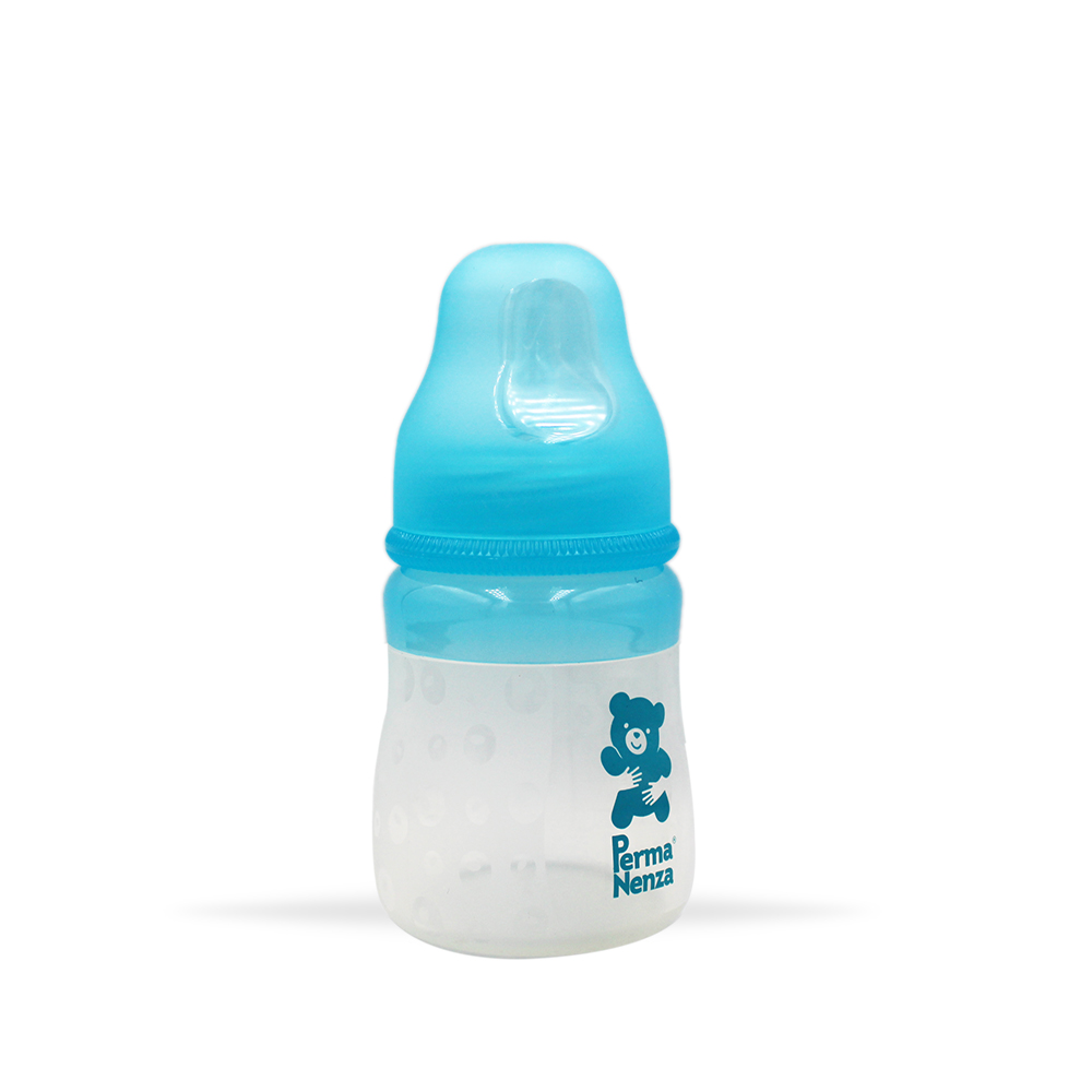 Permanenza 140ml Silicone feeding bottle BLUE