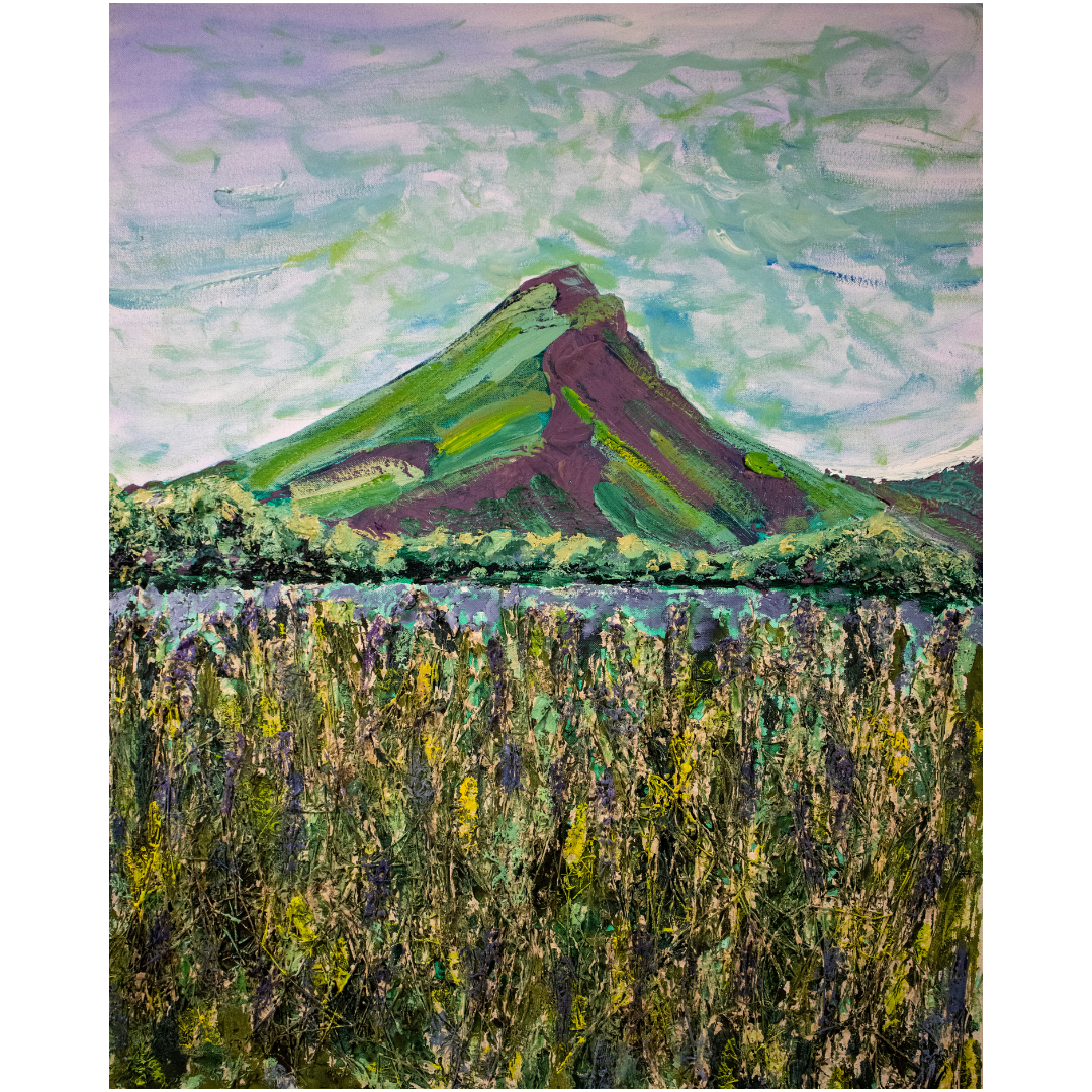 The Mountain, 2019, Mixed media, canvas, 100*80 cm