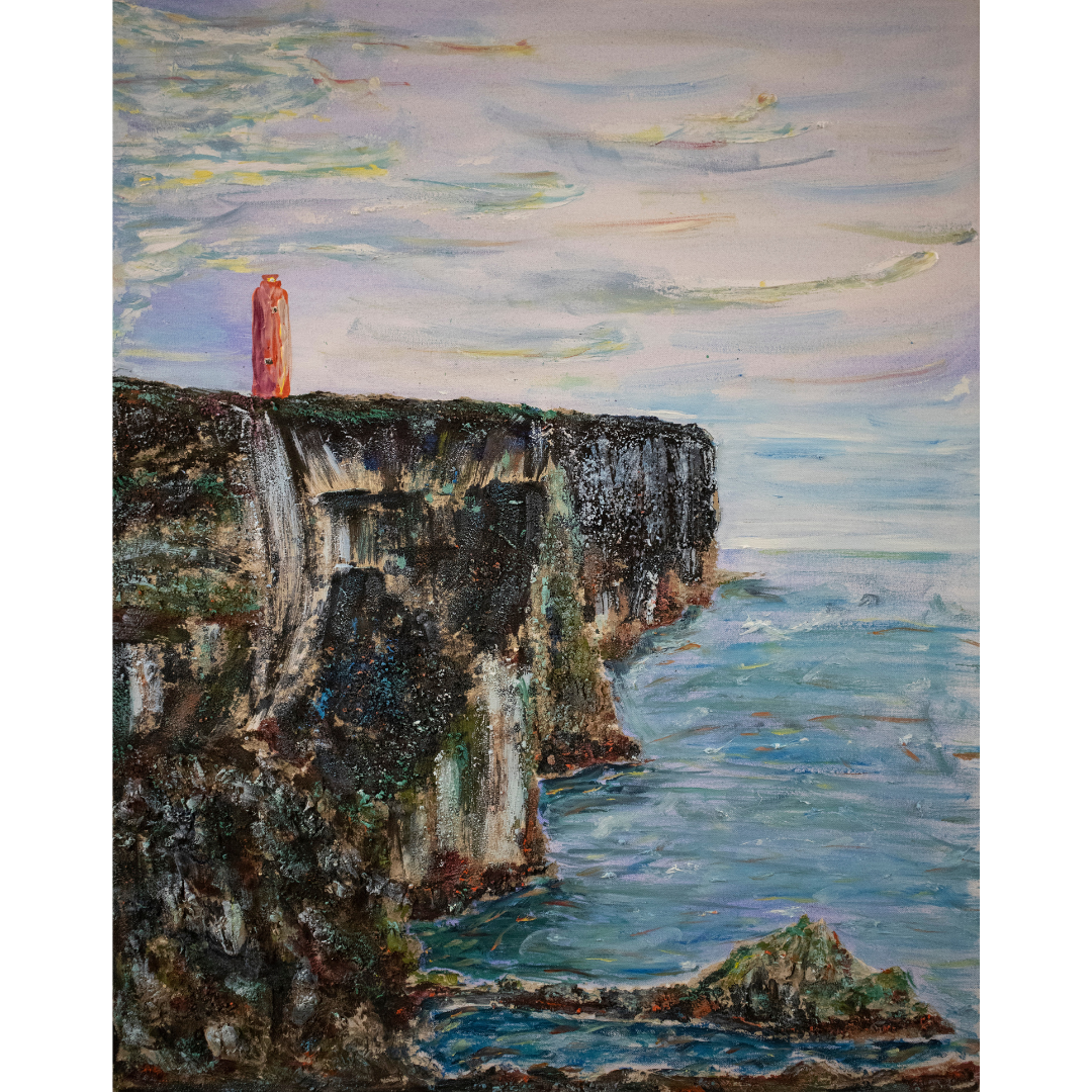 The Lighthouse, 2019, Mixed media, canvas, 100*80 cm