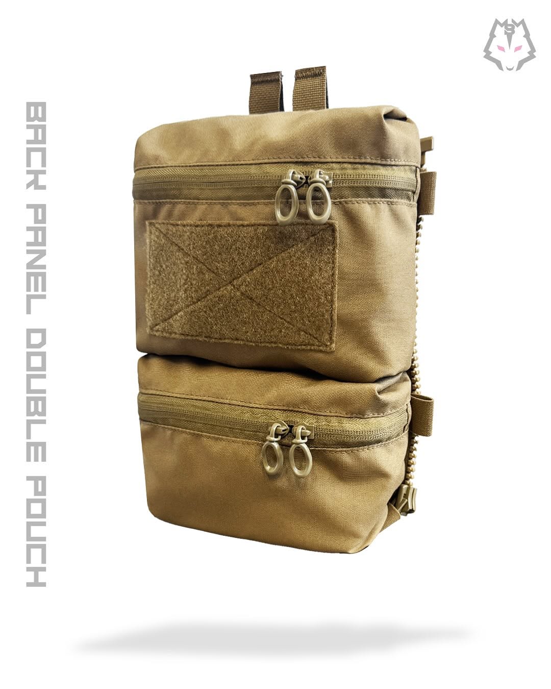 Модульна наспинна утилітарна панель "Back Panel Double Pouch" під бронежилети "FCPC 5" та їм подібні від українського бренду "MBM GEAR".