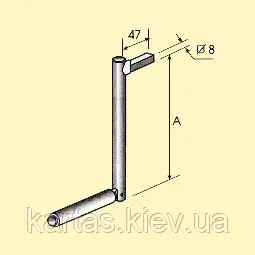 Ручка до касети редукторної (хром)