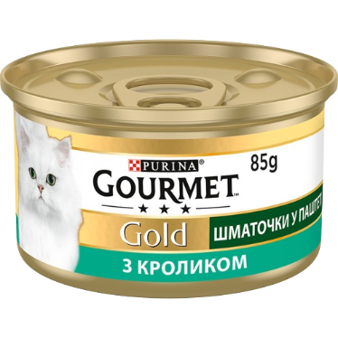 Вологогий корм для котів Пуріна Гурме Голд (Purina Gourmet Gold) шматочки в паштеті з кроликом, 85 г