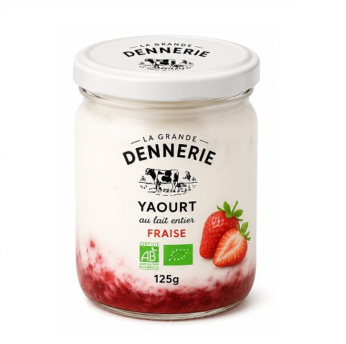 Yaourts à la fraise bio fermier (4x125g)