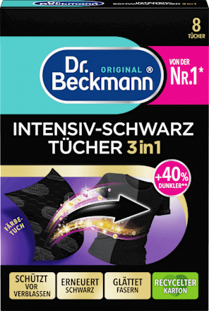 Серветки для відновлення чорних тканин Dr.Beckmann 6+2=8шт