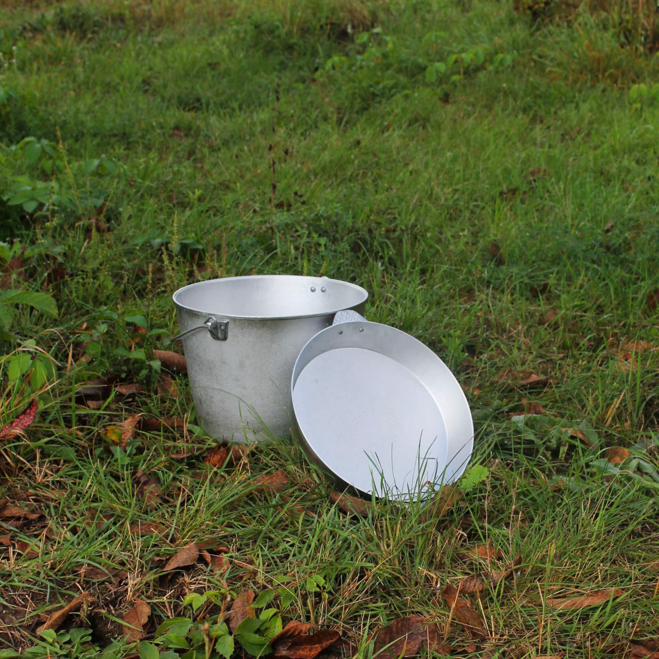 Казан алюмінієвий Похідний 12 л з кришкою-сковородою