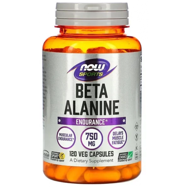 NOW Foods Beta Alanine 750 мг 120 веган капс