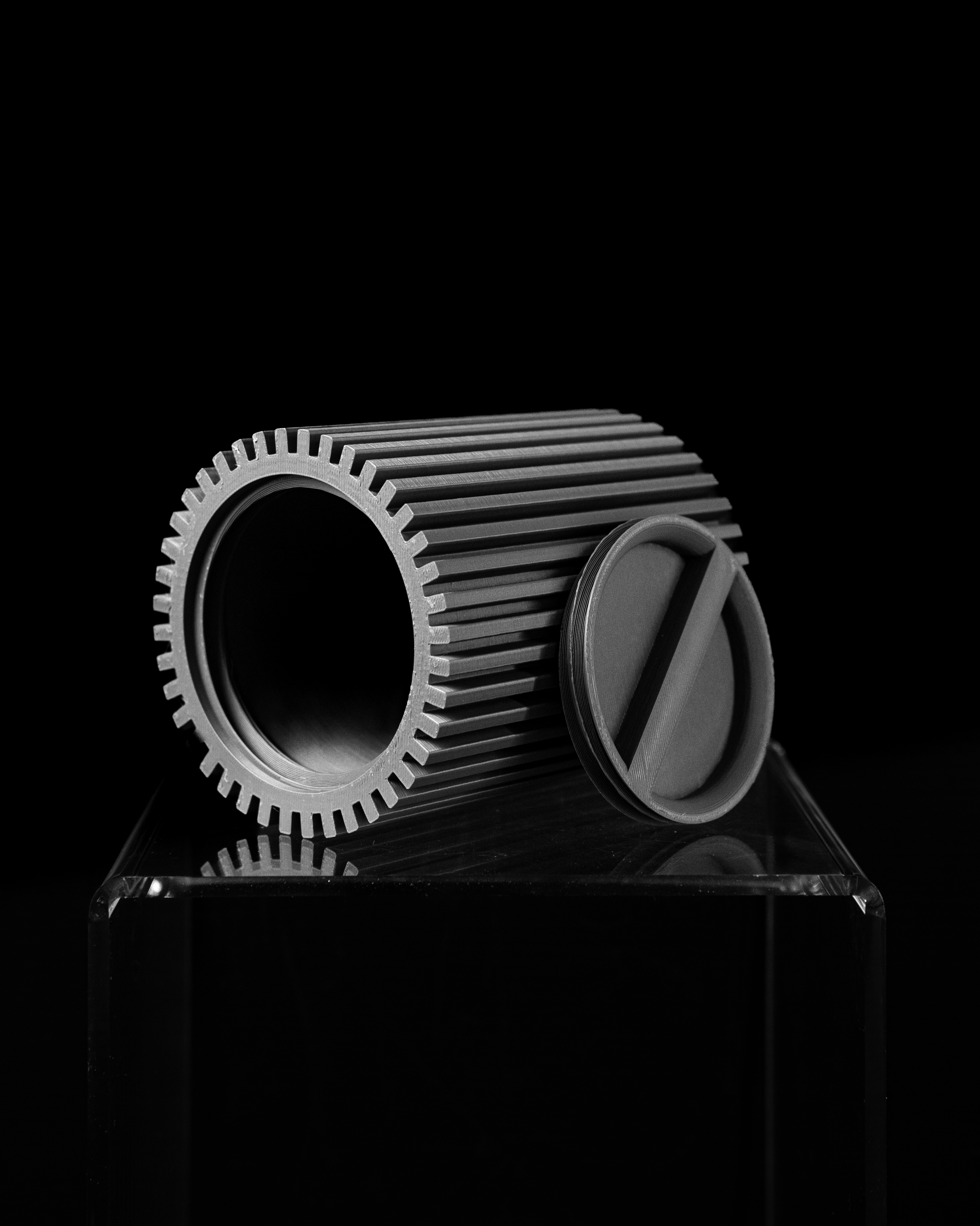 Striped Storage Container – 3D Printed Modern Storage Box