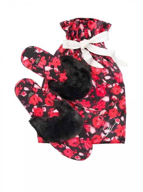 Тапочки Satin Slippers в квіти