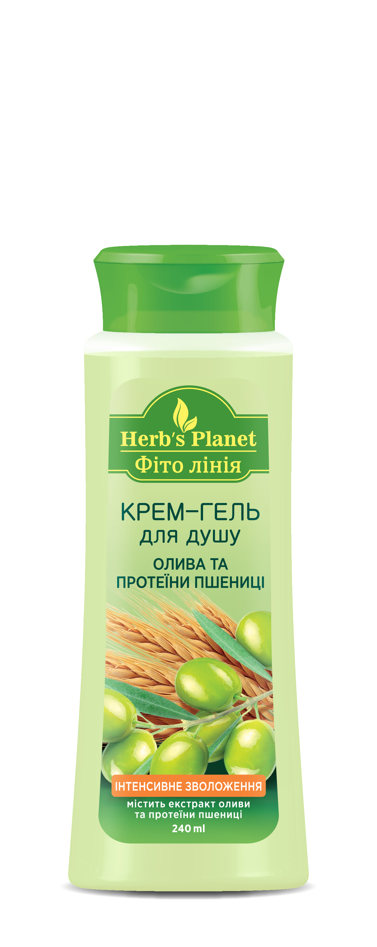 Крем-гель для душу «Фіто лінія» Herb`s Planet Олива та протеїни пшениці 240 мл