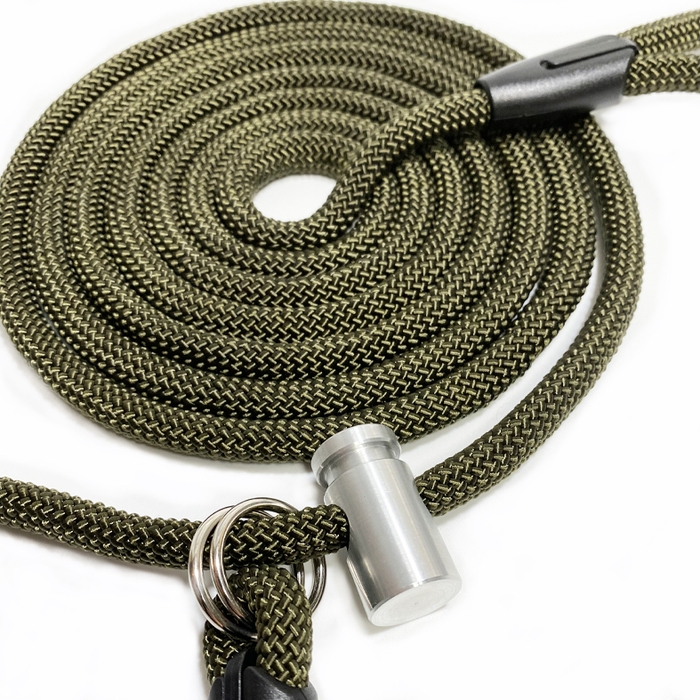 Повідець контролер Dog Walking CONTROL LEASH для вигулу та дресирування собак 9 мм 3 м хакі