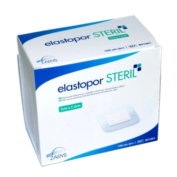 5×7.2 см.Elastopor Steril стерильний самоклеючий пластир для закриття ран 1шт.