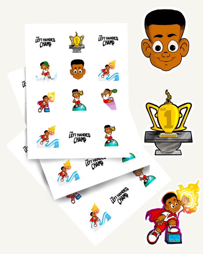 12 Champ Stickers for Boys/Girls