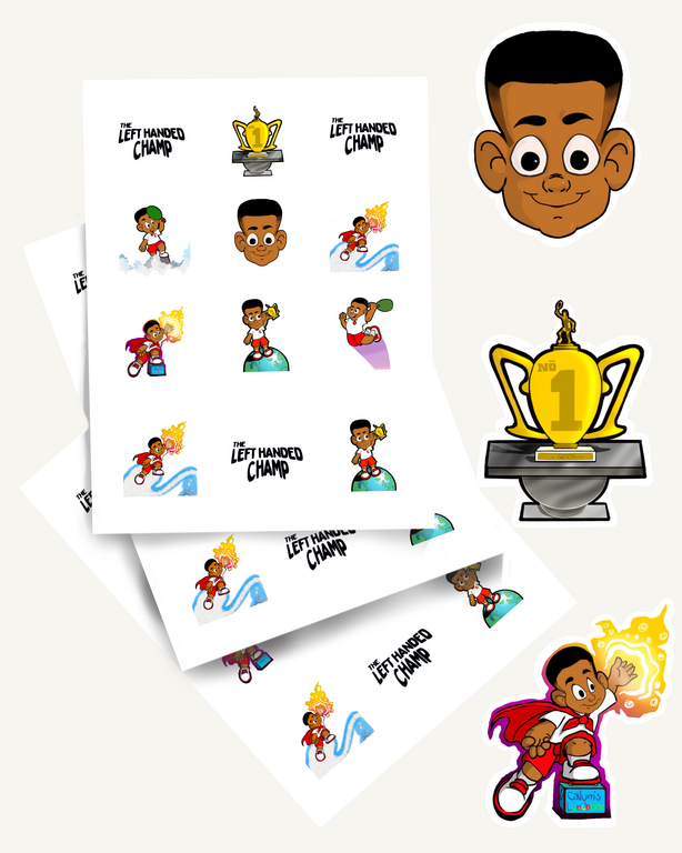 12 Champ Stickers for Boys/Girls