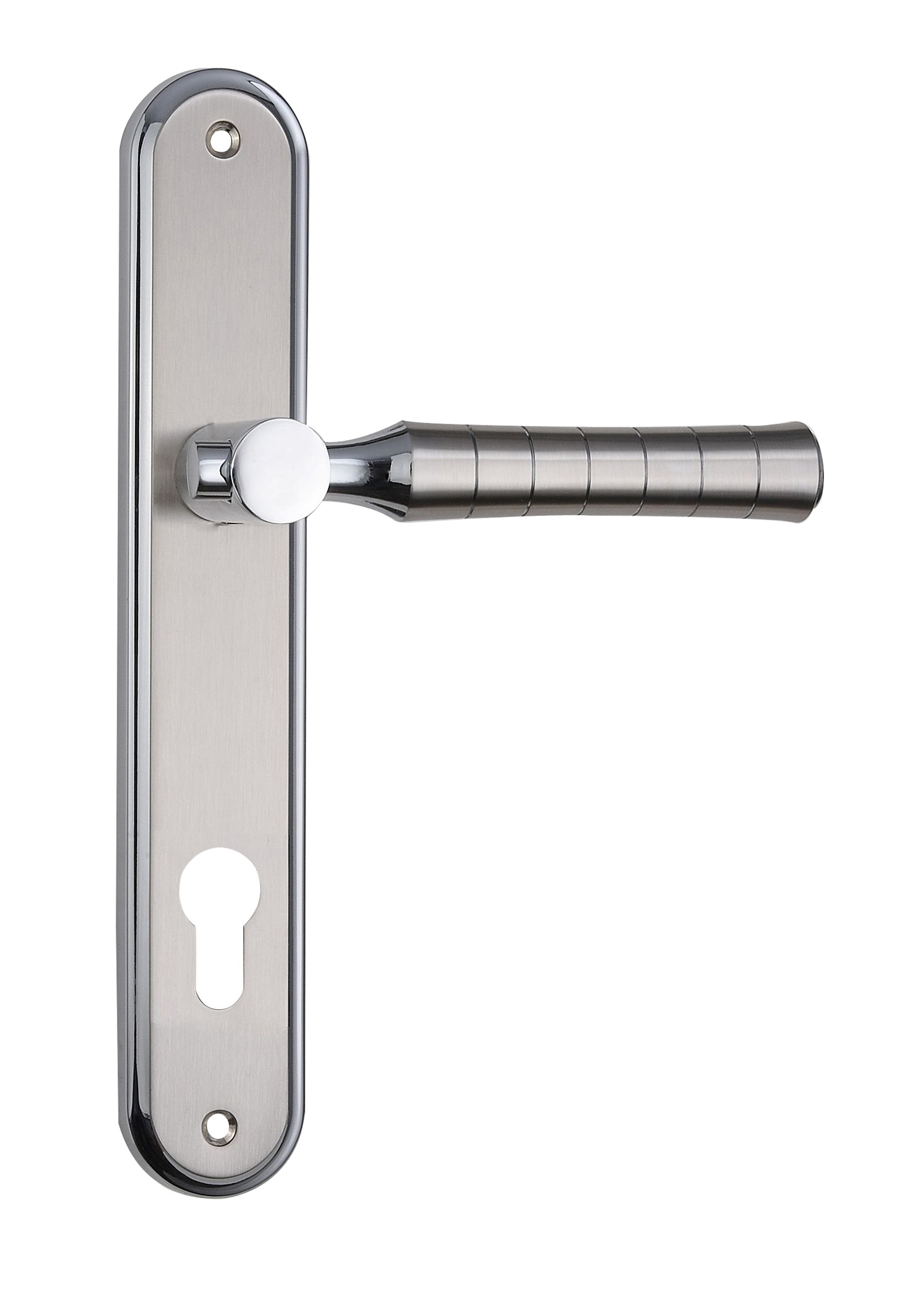 Дверна ручка під ключ (85 мм) SIBA Pisa, матовий нікель-хром