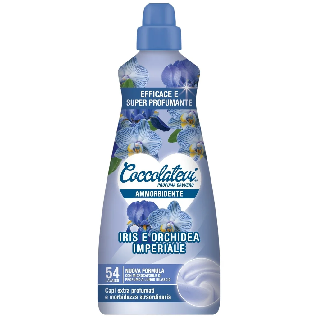 Парфумований пом'якшувач для прання Coccolatevi Iris e Orchidea Imperiale 1250мл. Ірис та орхідея
