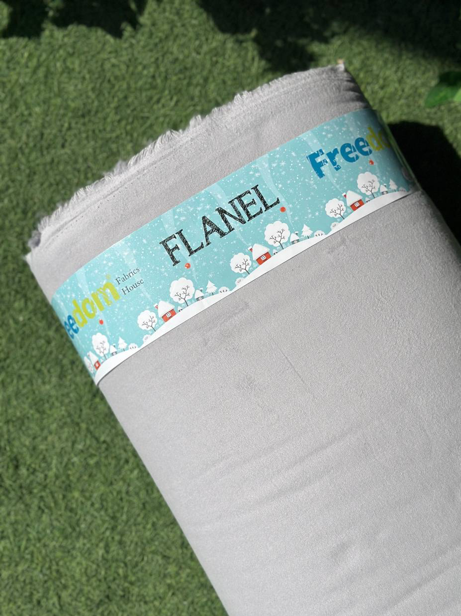 Постільний комплект Фланель преміум Сірий однотон