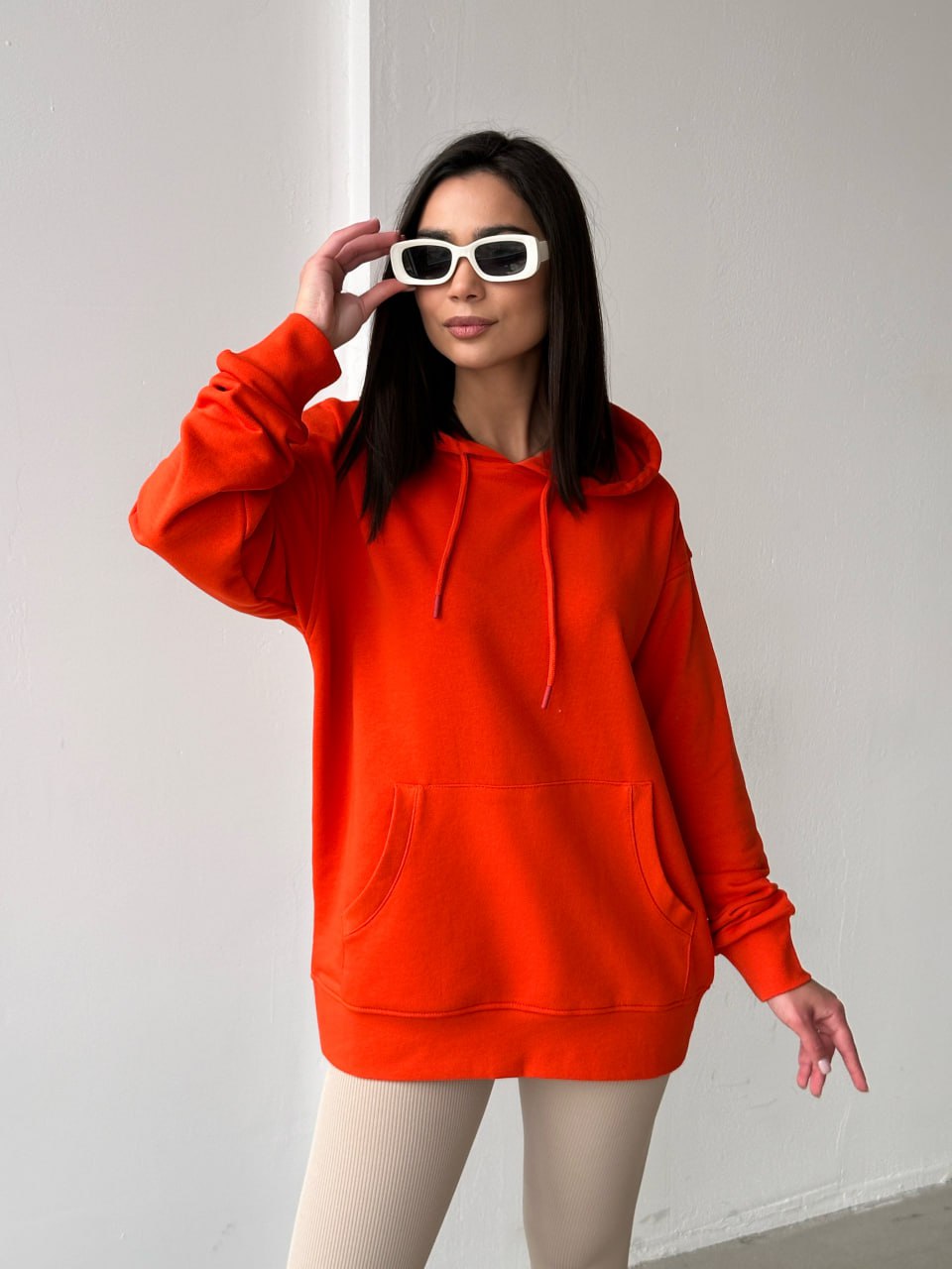 Худі жіночий оверсайз з капюшоном (one size)