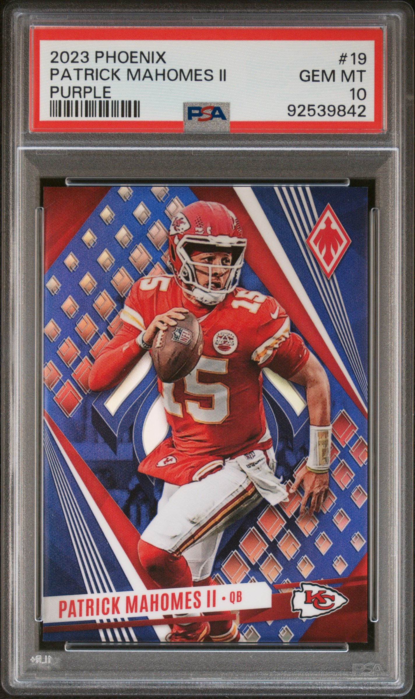 2023 PANINI PHOENIX #19 PATRICK MAHOMES II PURPLE /99