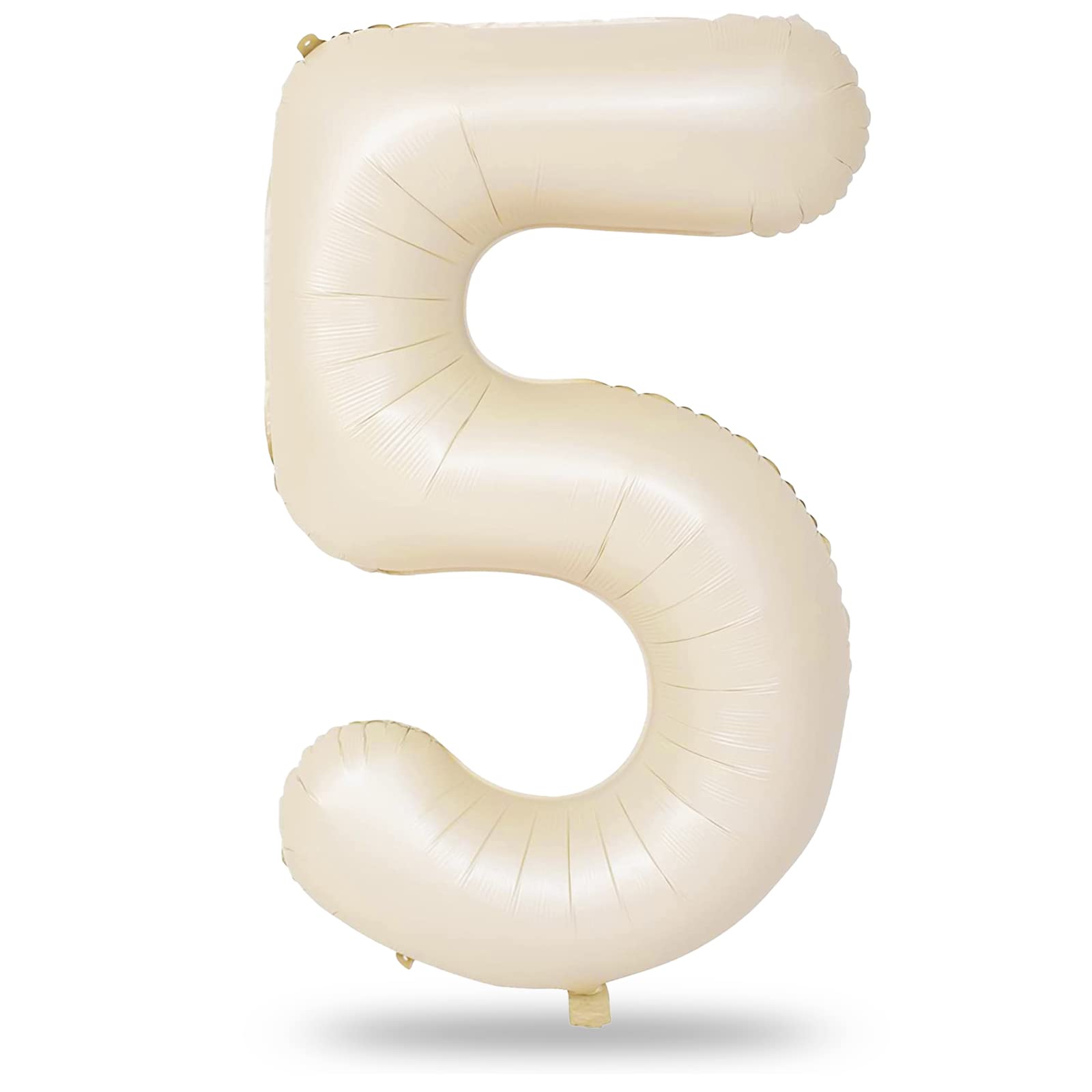 34 inch Number 5 Beige Helium Balloon