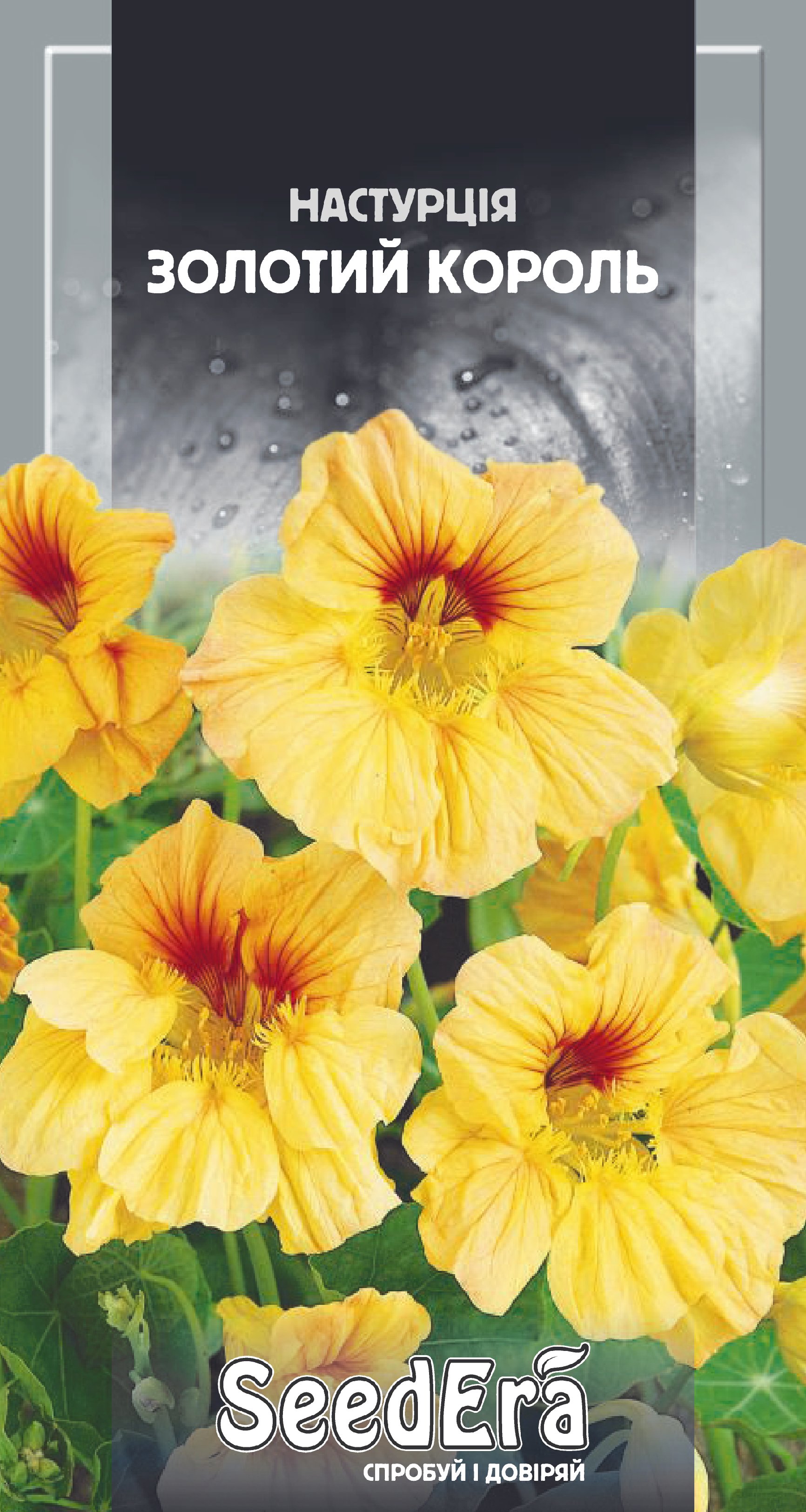 Насіння Квіти Настурція культурна низькоросла Золотий Король, 1 г