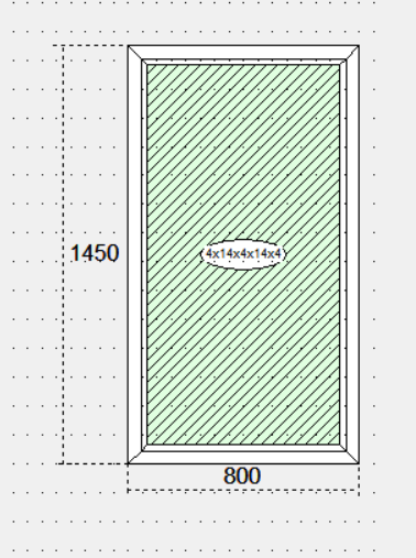 Одностулкове глухе вікно 800*1450