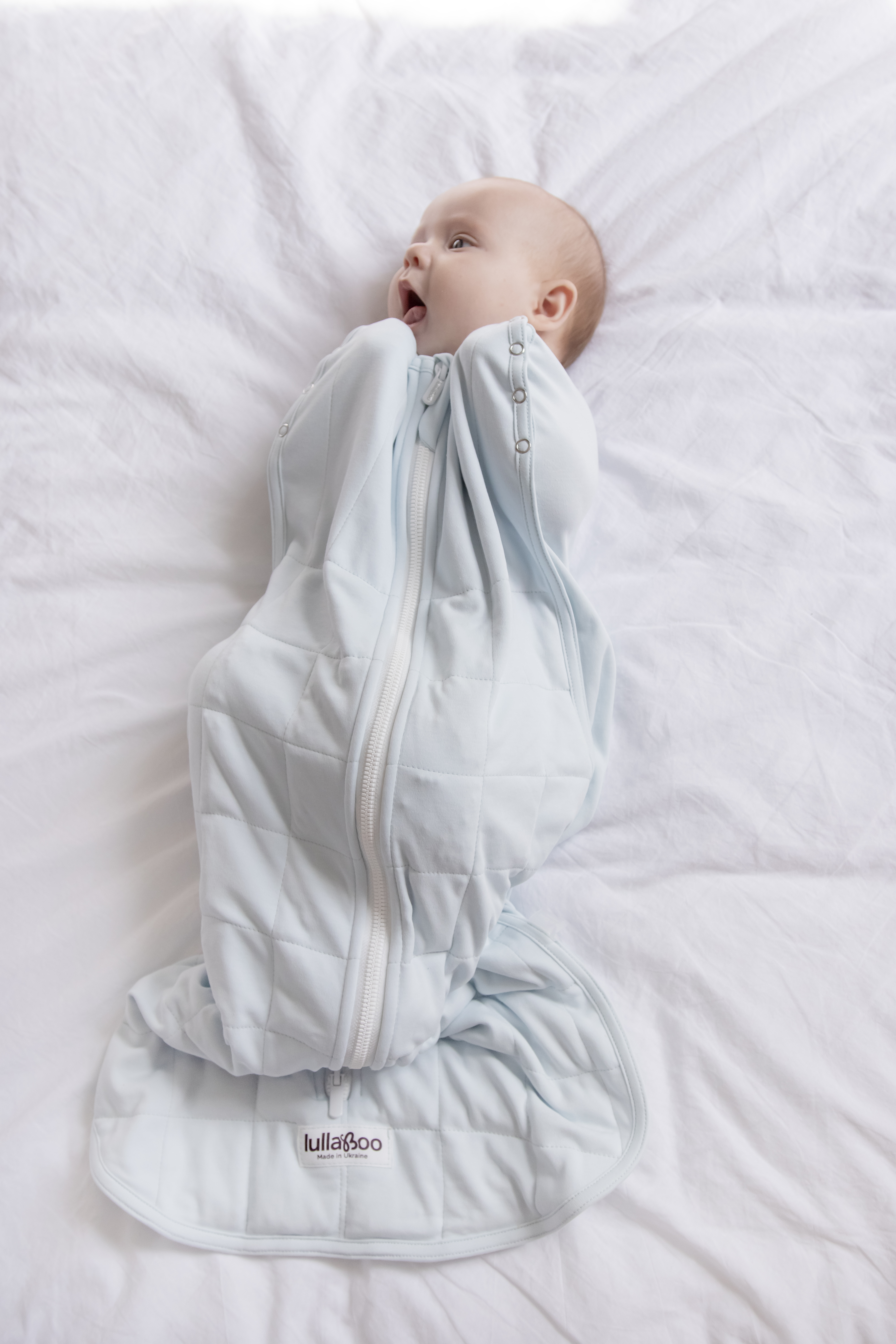 Weighted sleep bag S+ with sleeve snaps