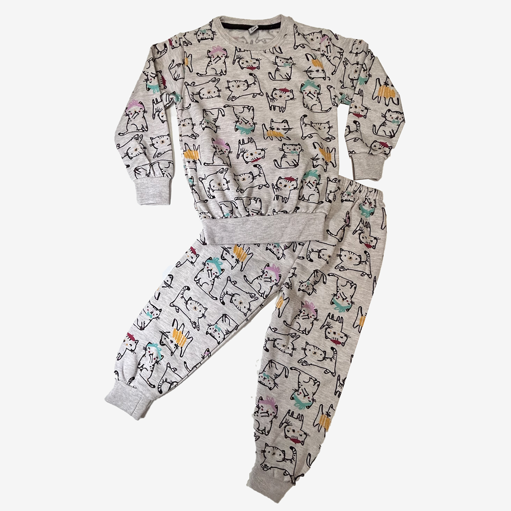 Піжама на байці з котиками 104,110