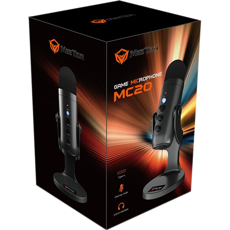 Мікрофон Meetion MC20 Type-C, AUX Black