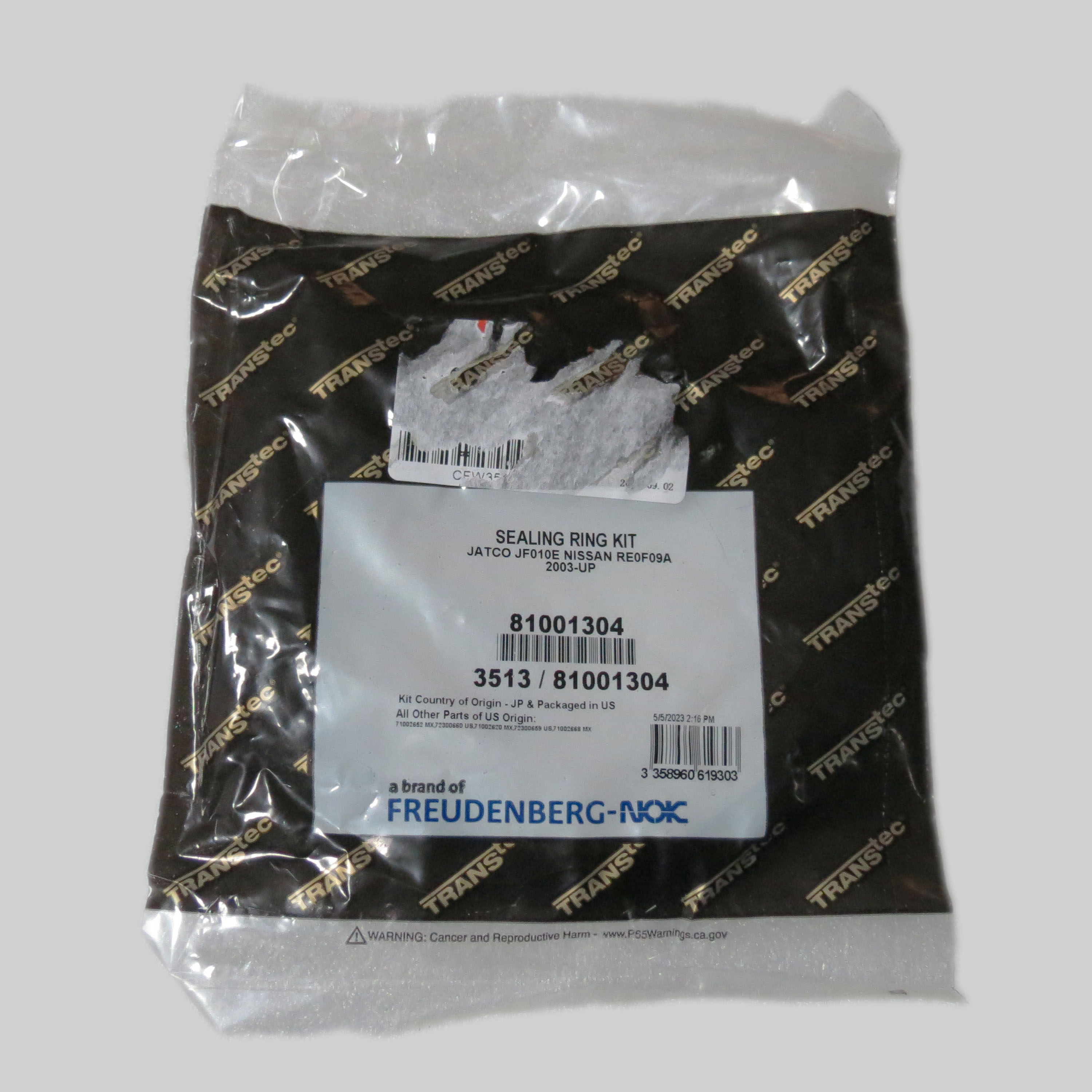 Комплект тефлонових кілець JF010E TRANSTEC 03-up