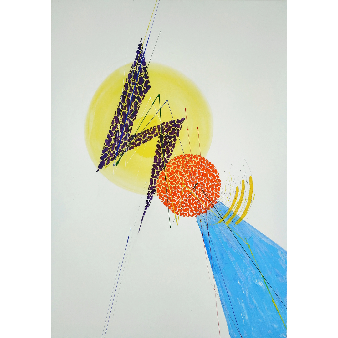 Hommage on Kandinsky, 2021, Acrylic on canvas, 100*70 cm