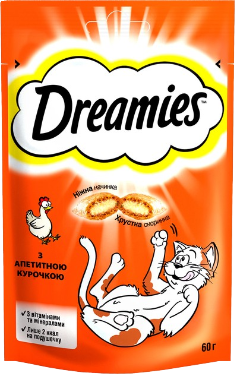 Ласощі для котів Дріміс (Dreamies) з куркою, 60 г