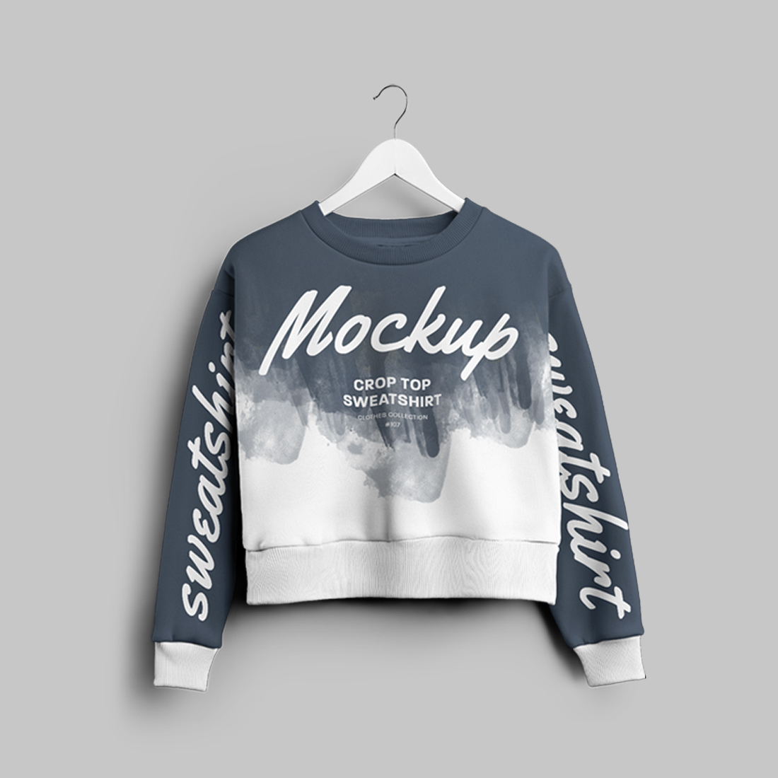 6 Mockups Crop Top Woman Sweatshirt