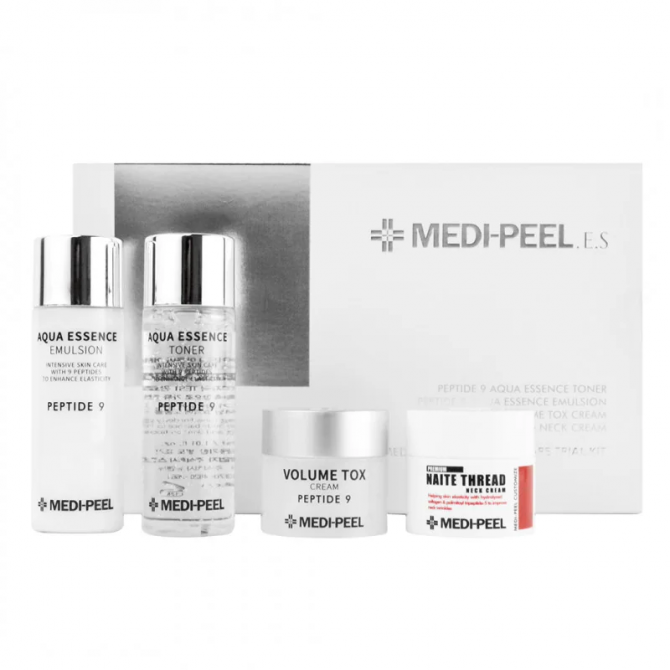 Набір мініатюр засобів з пептидами Medi-Peel Peptide Skincare Trial Kit (Toner+Emulsion+Cream+Cream)