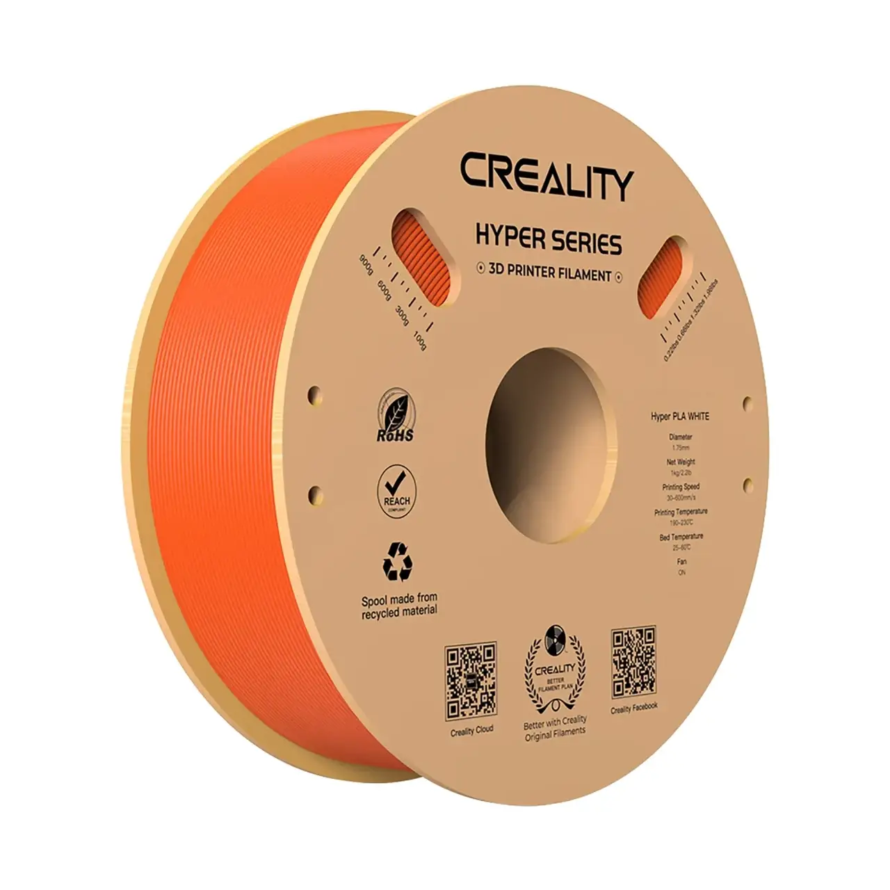 Creality Hyper Pla Filament (пластик) для 3D принтера CREALITY 1 кг, 1.75 мм, помаранчовий